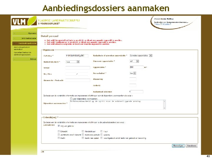 Aanbiedingsdossiers aanmaken 40 
