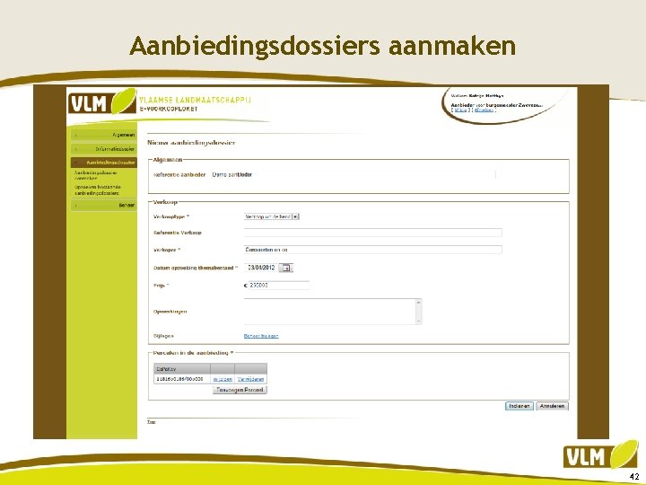 Aanbiedingsdossiers aanmaken 42 