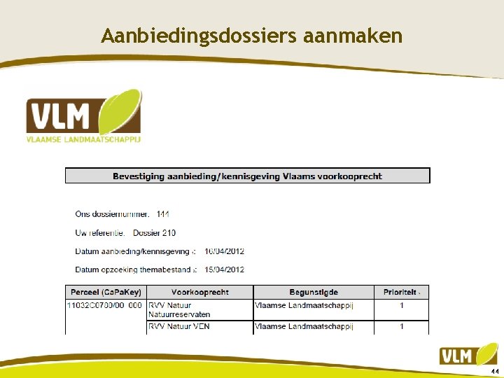 Aanbiedingsdossiers aanmaken 44 