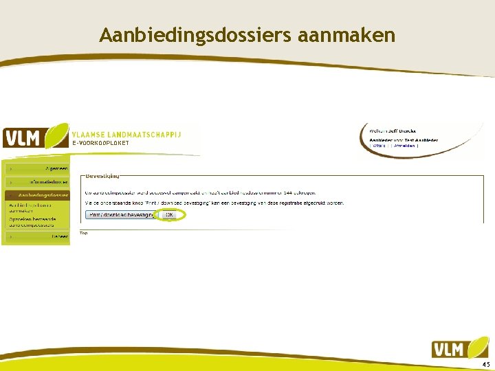 Aanbiedingsdossiers aanmaken 45 