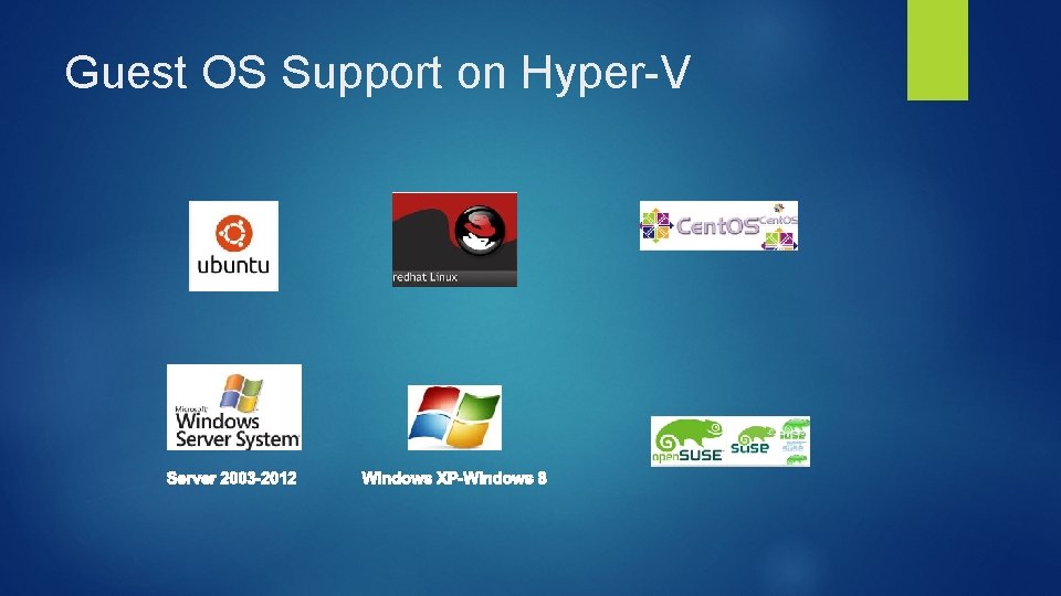 Guest OS Support on Hyper-V 