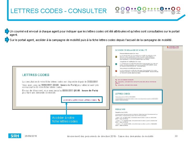 LETTRES CODES - CONSULTER - Un courriel est envoyé à chaque agent pour indiquer