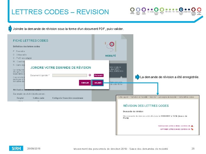 LETTRES CODES – REVISION - Joindre la demande de révision sous la forme d'un
