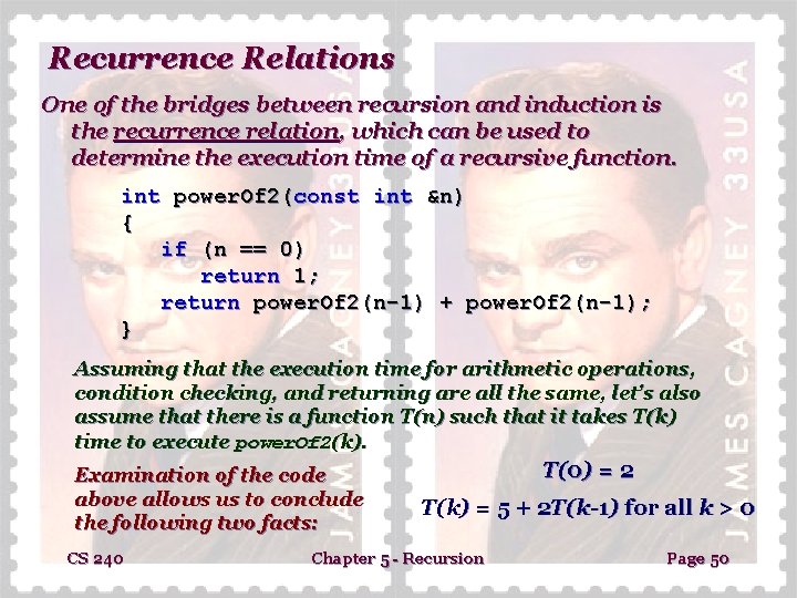 Recurrence Relations One of the bridges between recursion and induction is the recurrence relation, Recurrence Relations One of the bridges between recursion and induction is the recurrence relation,