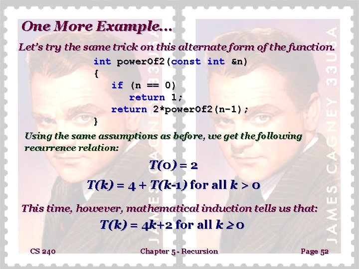 One More Example. . . Let’s try the same trick on this alternate form One More Example. . . Let’s try the same trick on this alternate form