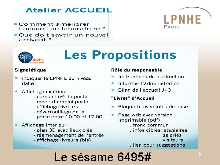 Le sésame 6495# 6 