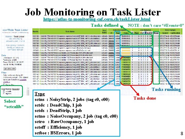 Job Monitoring on Task Lister https: //atlas-tz-monitoring-caf. cern. ch/task. Lister. html NOTE : don’t
