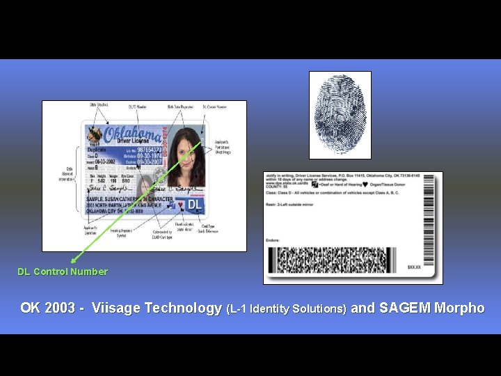 DL Control Number OK 2003 - Viisage Technology (L-1 Identity Solutions) and SAGEM Morpho