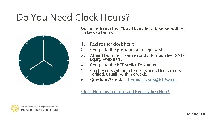 Do You Need Clock Hours? We are offering free Clock Hours for attending both