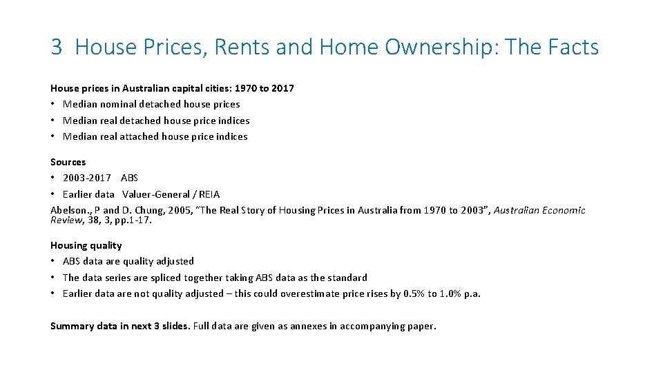 3 House Prices, Rents and Home Ownership: The Facts House prices in Australian capital