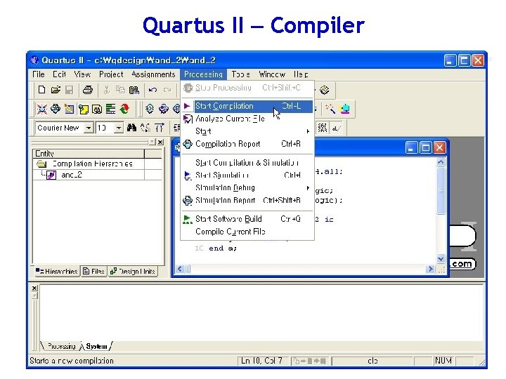 Quartus II – Compiler 24 