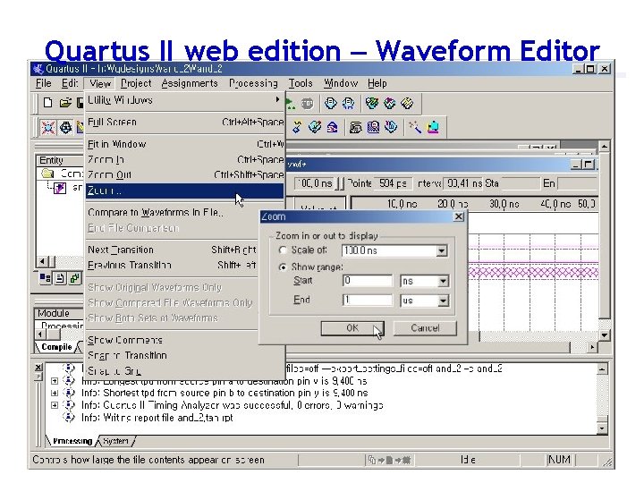 Quartus II web edition – Waveform Editor 35 