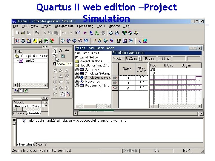 Quartus II web edition –Project Simulation 40 