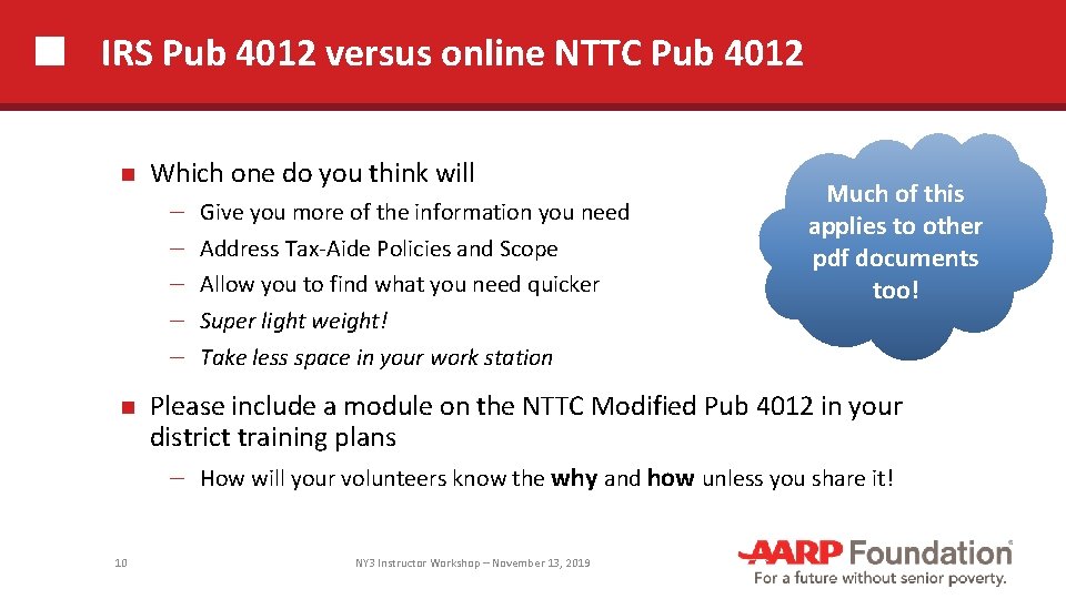 IRS Pub 4012 versus online NTTC Pub 4012 Which one do you think will