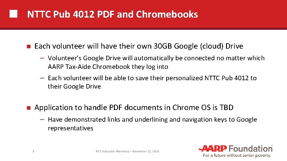 NTTC Pub 4012 PDF and Chromebooks Each volunteer will have their own 30 GB