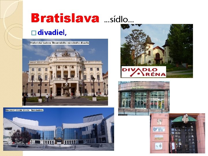 Bratislava � divadiel, . . . sídlo. . . 