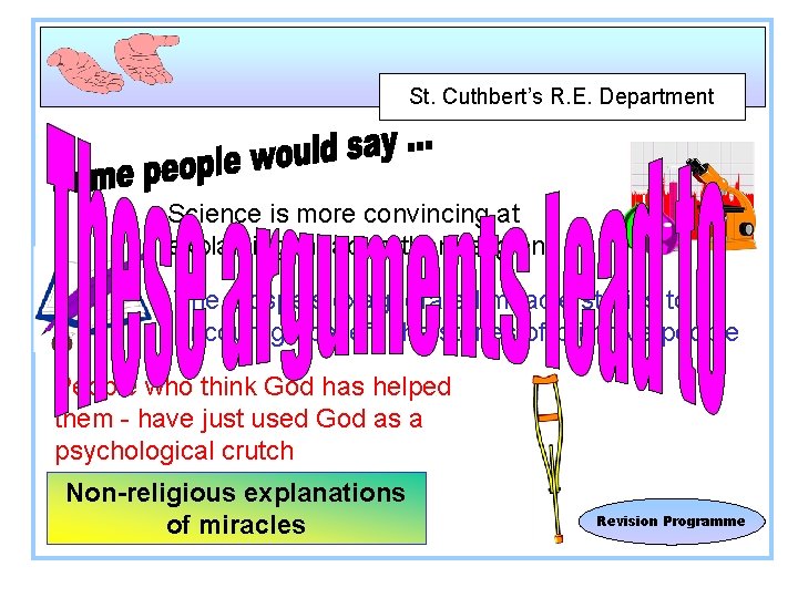 St. Cuthbert’s R. E. Department Science is more convincing at explaining miracles than religion!