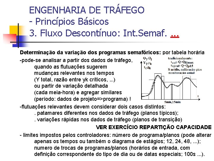 ENGENHARIA DE TRÁFEGO - Princípios Básicos 3. Fluxo Descontínuo: Int. Semaf. . Determinação da