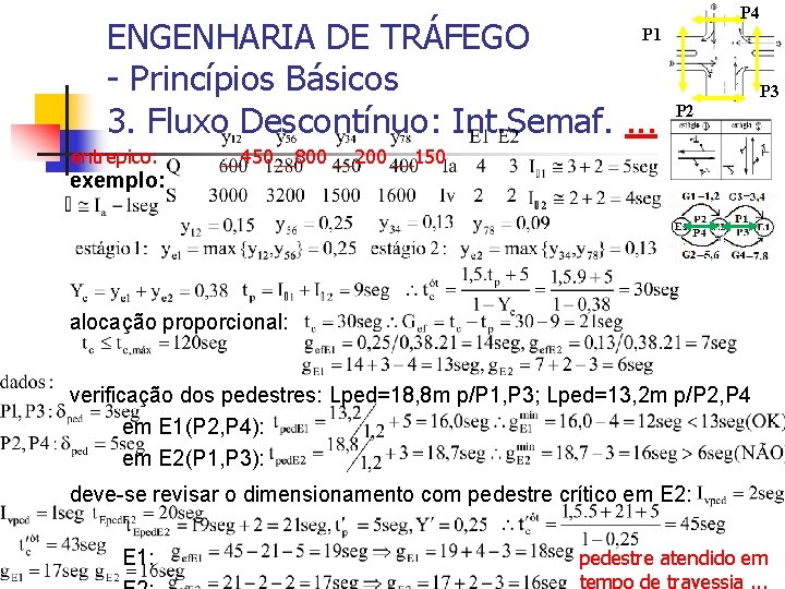 P 1 ENGENHARIA DE TRÁFEGO - Princípios Básicos 3. Fluxo Descontínuo: Int. Semaf. .