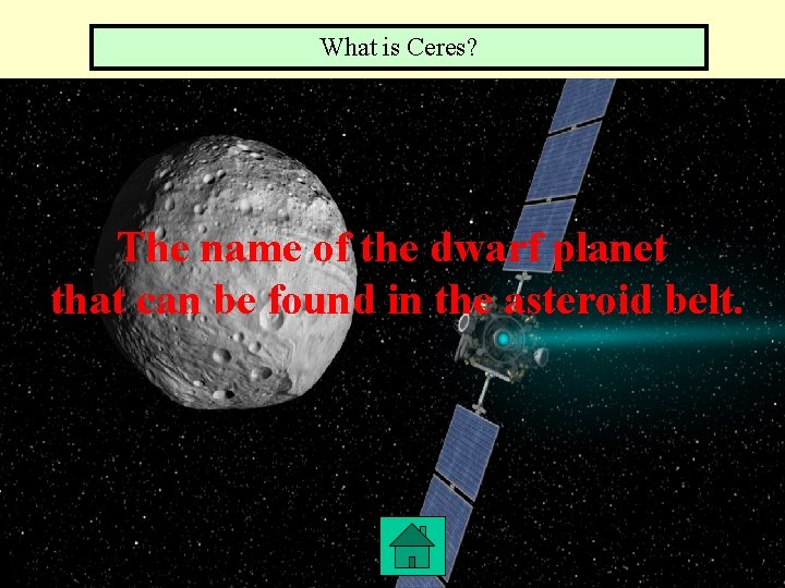 What is Ceres? The name of the dwarf planet that can be found in