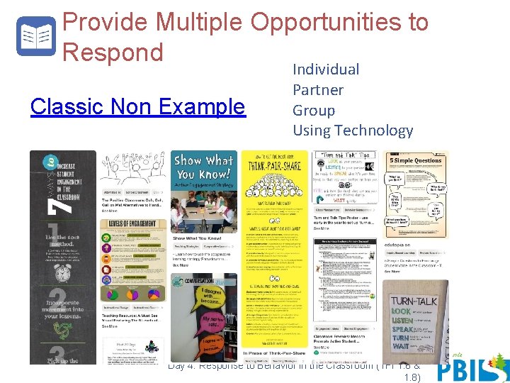 Provide Multiple Opportunities to Respond Classic Non Example Individual Partner Group Using Technology Day