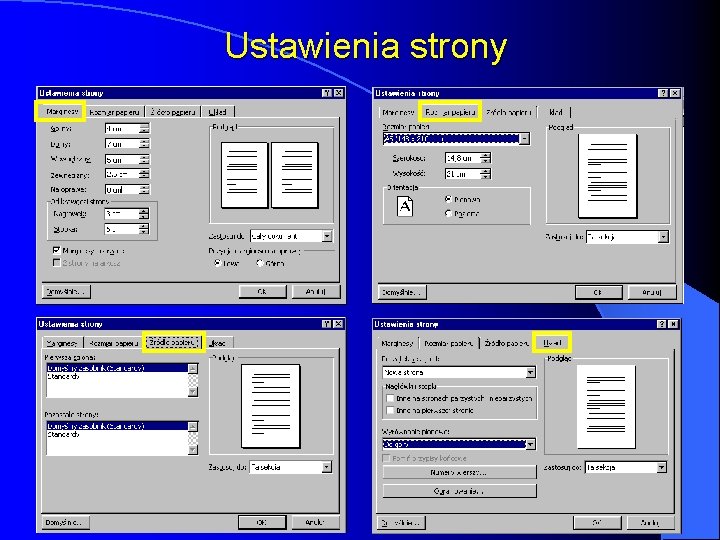 Ustawienia strony 