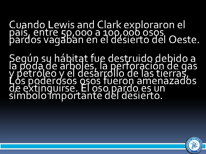 Cuando Lewis and Clark exploraron el país, entre 50, 000 a 100, 000 osos