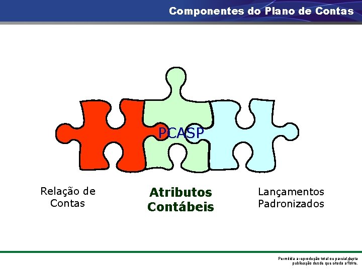 Componentes do Plano de Contas PCASP Relação de Contas Atributos Contábeis Lançamentos Padronizados Permitida