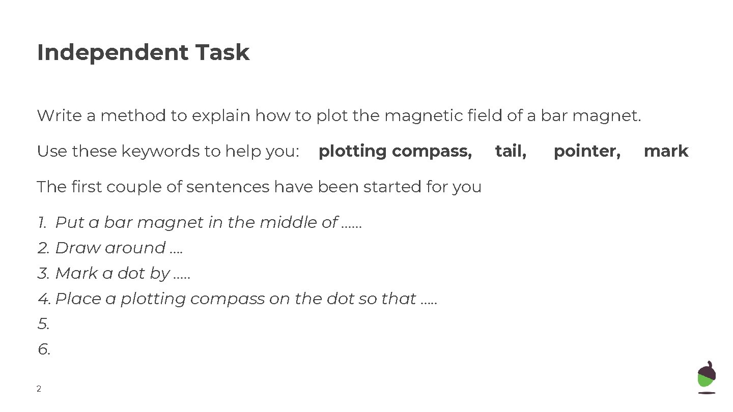 Independent Task Write a method to explain how to plot the magnetic field of