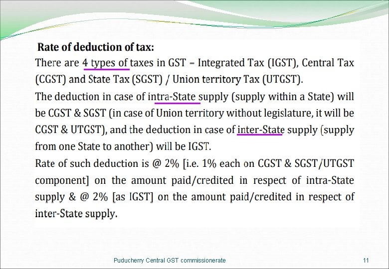 Puducherry Central GST commissionerate 11 