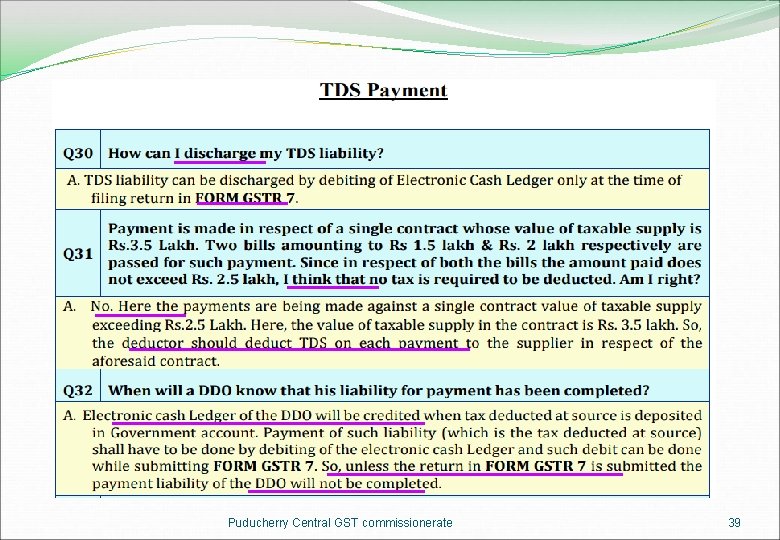 Puducherry Central GST commissionerate 39 