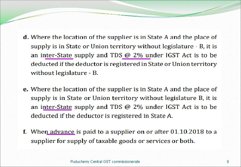 Puducherry Central GST commissionerate 8 