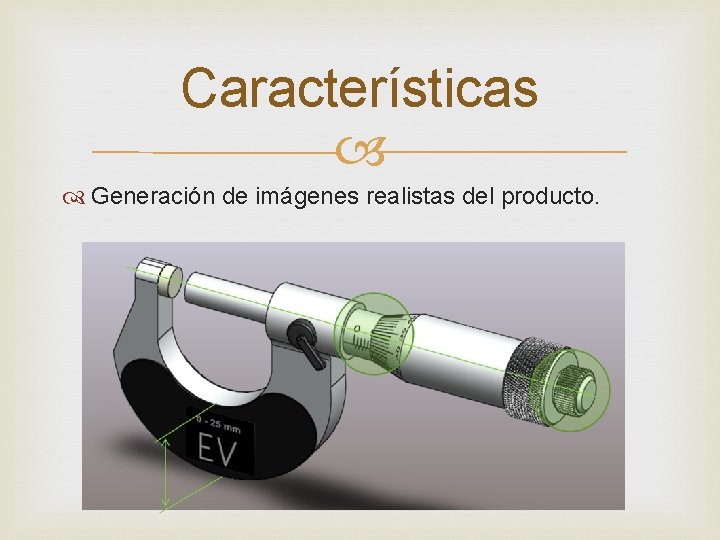 Características Generación de imágenes realistas del producto. 