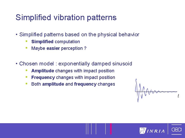 6 Simplified vibration patterns • Simplified patterns based on the physical behavior • • 6 Simplified vibration patterns • Simplified patterns based on the physical behavior • •