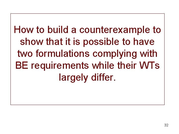How to build a counterexample to show that it is possible to have two
