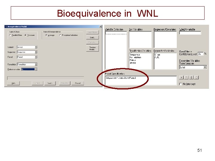 Bioequivalence in WNL 51 