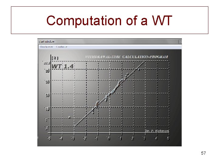 Computation of a WT 57 