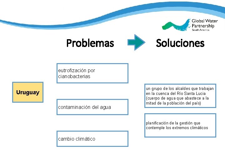 South America Problemas Soluciones eutrofización por cianobacterias Uruguay contaminación del agua un grupo de