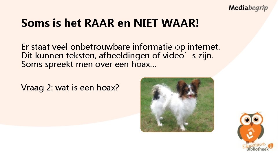 Soms is het RAAR en NIET WAAR! Er staat veel onbetrouwbare informatie op internet.