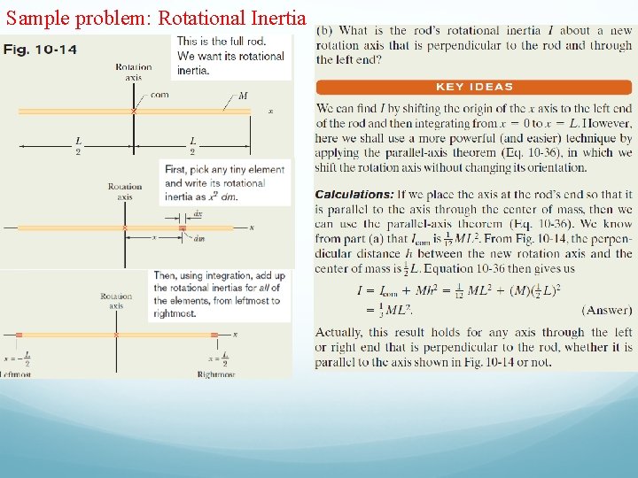 Sample problem: Rotational Inertia 