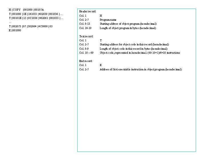 H | COPY | 001000 | 00107 A T | 001000 | 1 E H | COPY | 001000 | 00107 A T | 001000 | 1 E