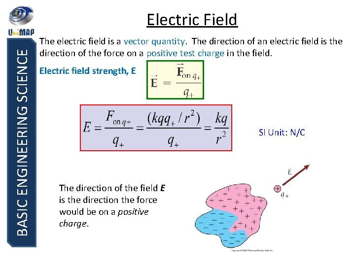BASIC ENGINEERING SCIENCE Electric Field The electric field is a vector quantity. The direction