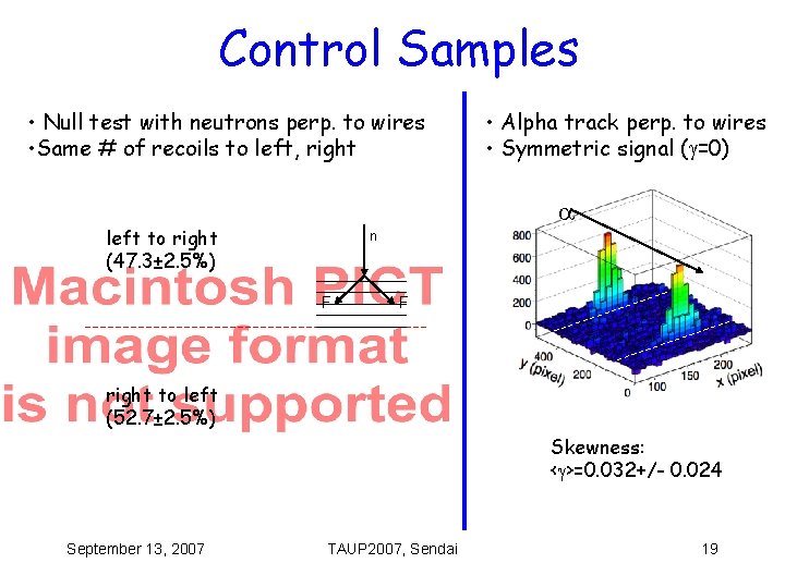 Control Samples • Null test with neutrons perp. to wires • Same # of