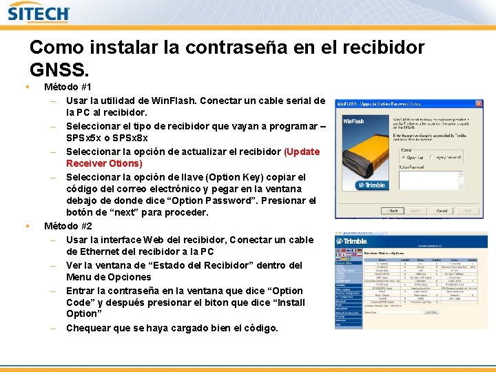 Como instalar la contraseña en el recibidor GNSS. § § Método #1 – Usar