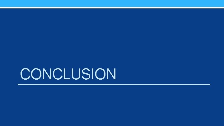 CONCLUSION 