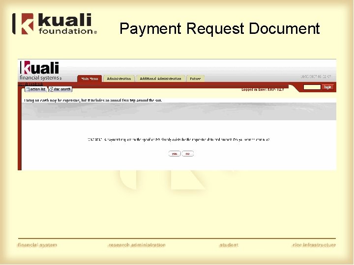 Payment Request Document 