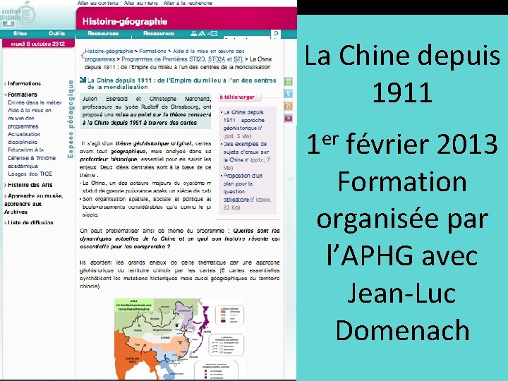 La Chine depuis 1911 1 deer l’Empire février du 2013 Milieu à l’un des