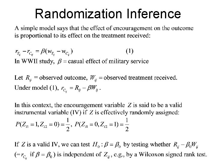 Randomization Inference 