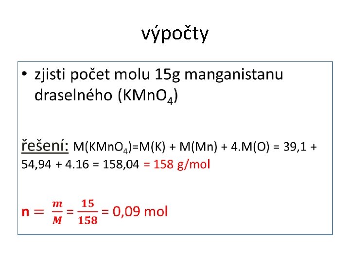výpočty • 
