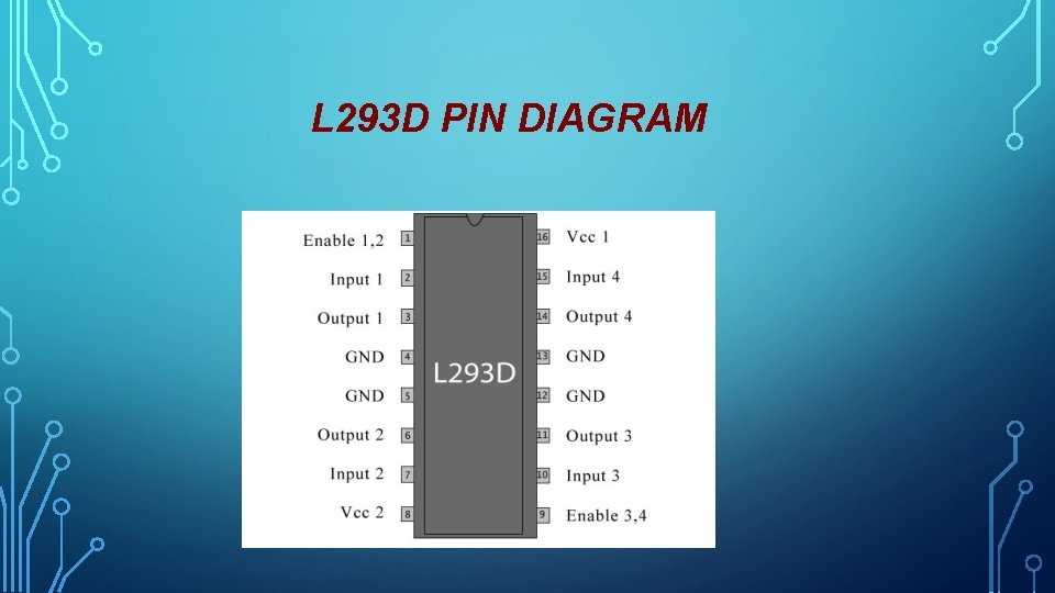 L 293 D PIN DIAGRAM 